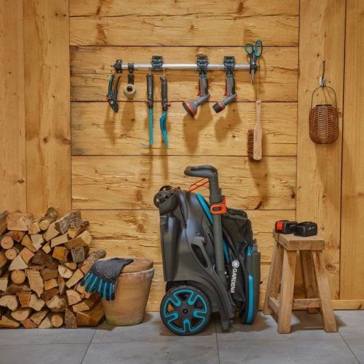Tondeuse à gazon Gardena PowerMax Duo 46/36 V 46 cm 50 L Batterie au lithium Jardins 600 m²