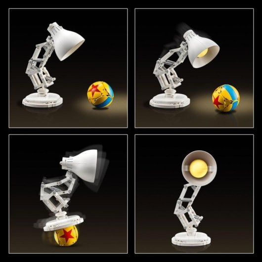 Conjunto de exposição articulada LEGO Ideas Disney Pixar Luxo Jr. com 613 peças para adultos