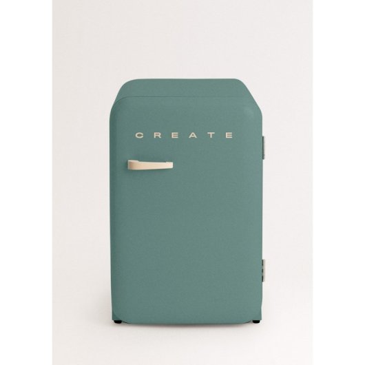 Frigorífico Create Una Puerta Mini Retro 85cm 107L R600a F Verde