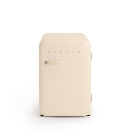 Frigorífico Create Mini Vintage 86cm 92L R600a E Beige