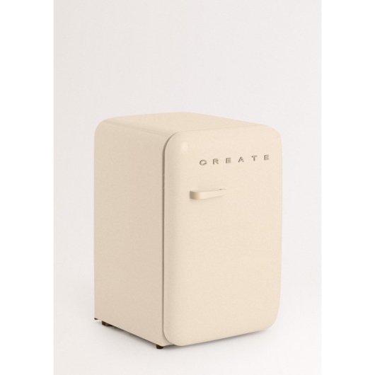 Frigorífico Create Mini Vintage 86cm 92L R600a E Beige