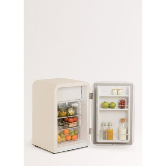 Frigorífico Create Mini Vintage 86cm 92L R600a E Beige