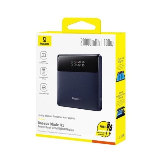 Baseus H1 Power Bank Portátiles con Carga Rápida con Pantalla Digital 20.000 mAh 100 W Negro