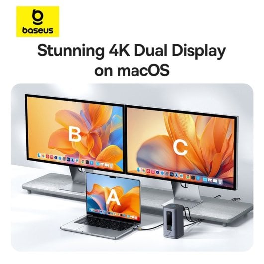Baseus Spacemate Series 10-in-1-Dockingstation für MAC Space Gray