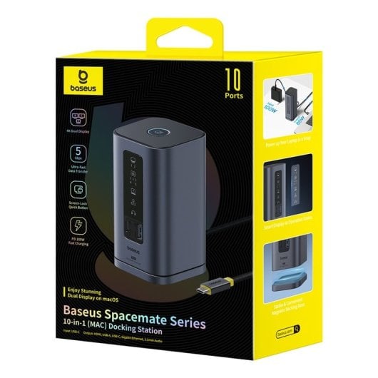 Baseus Spacemate Series 10-in-1-Dockingstation für MAC Space Gray