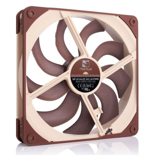 Ventilateur supplémentaire haut de gamme ultra-silencieux Noctua NF-A14X25 G2 LS-PWM 140 mm 800 tr/min