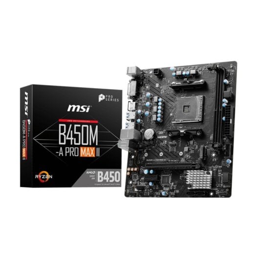 MSI B450M-A PRO MAX II Motherboard Micro-ATX B450 AM4 M.2 DDR4