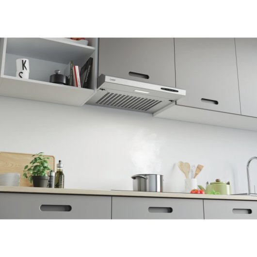Campana extractora Candy CFT610/5S/1/4U Recirculación 60cm inox 209,7m³/h LED