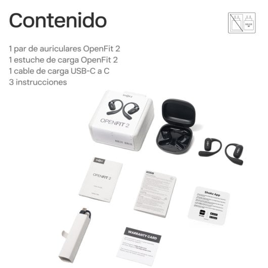 Shokz Open-Ear Openfit 2 Bluetooth-Kopfhörer Schwarz