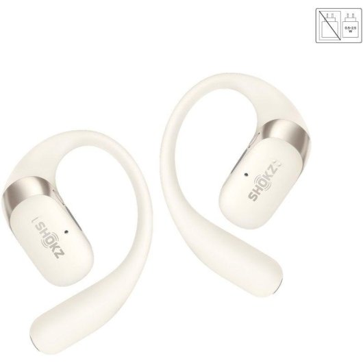 Auriculares Shokz OpenFit 2 inalámbricos Bluetooth con cancelación de ruido beige