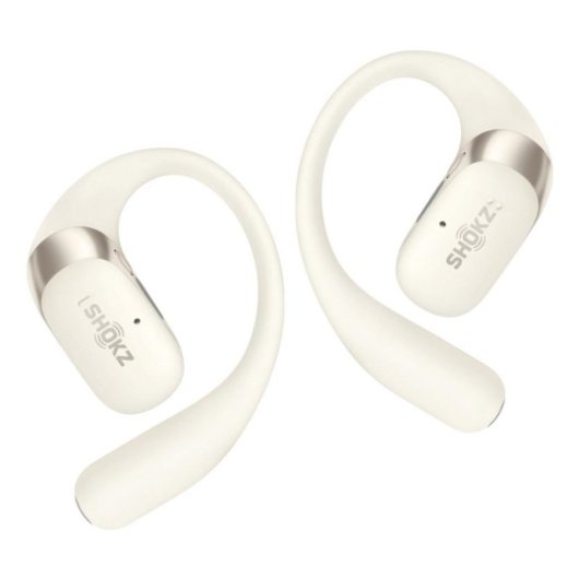Auriculares Shokz OpenFit 2 inalámbricos Bluetooth con cancelación de ruido beige