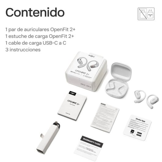 Shokz Openfit 2 Plus Auriculares Open-Ear Inalámbricos Bluetooth Grises