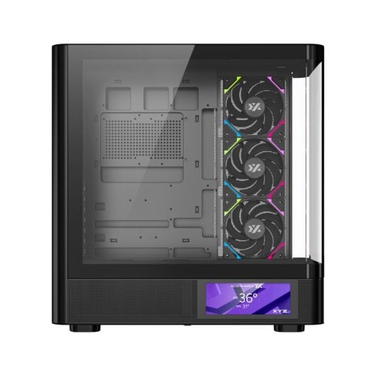 XYZ QUANTUM PRO Caixa ATX A-RGB com Vidro Curvo e Ecrã 6.2” Preta