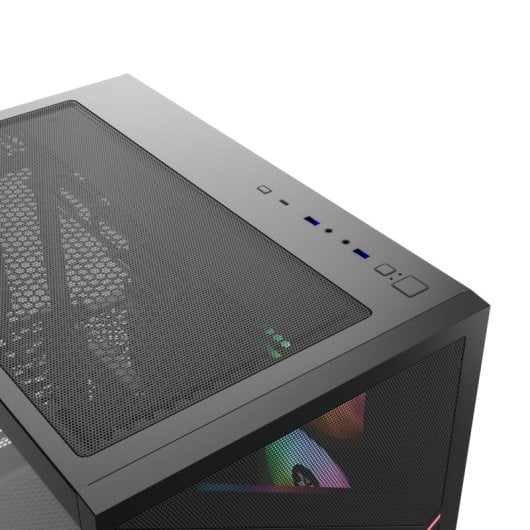 Boîtier ATX XYZ QUBEX en verre trempé ARGB USB-C à mailles cubiques, noir/blanc