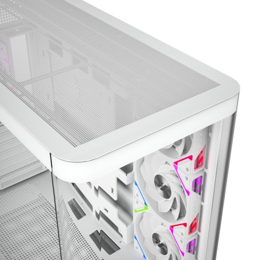 XYZ Quantum Tower Double Curved Glass 4xVortex A-RGB ATX/420mm Liquid USB-C Noir/Blanc
