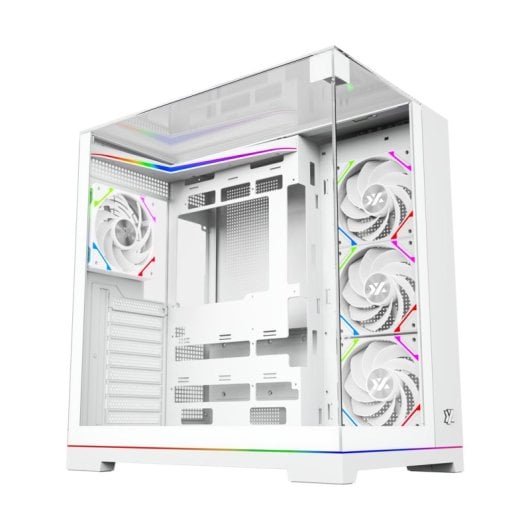 Boîtier PC gaming XYZ Tesseract Crystal 3D/4x Vortex A-RGB/ATX/USB-C/Noir