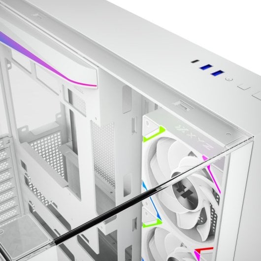 Boîtier PC gaming XYZ Tesseract Crystal 3D/4x Vortex A-RGB/ATX/USB-C/Noir