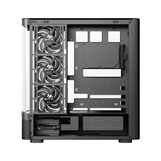 Châssis XYZ Quantum 4 ventilateurs A-RGB Verre incurvé ATX/MATX/MITX USB-C Panoramique