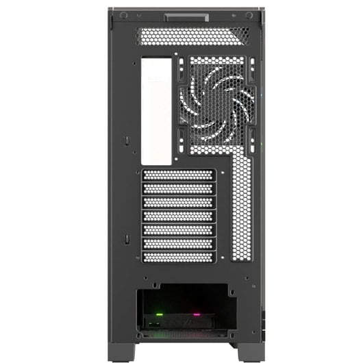 Boîtier de jeu panoramique ATX XYZ Trifecta en verre trempé, 2x VORTEX A-RGB USB-C