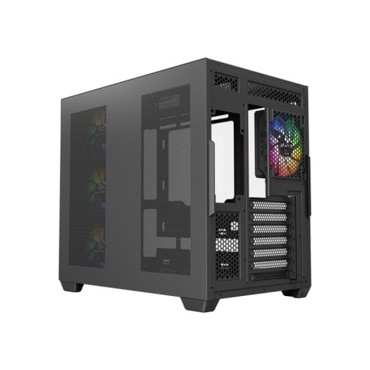Chasis XYZ TESSERACT X ATX Vidrio Templado 7x120mm ARGB PWM Dual Cámara USB-C Negro/Blanco