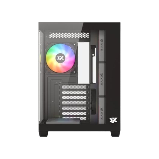 Chasis XYZ TESSERACT X ATX Vidrio Templado 7x120mm ARGB PWM Dual Cámara USB-C Negro/Blanco