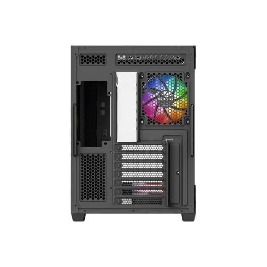 Chasis XYZ TESSERACT X ATX Vidrio Templado 7x120mm ARGB PWM Dual Cámara USB-C Negro/Blanco