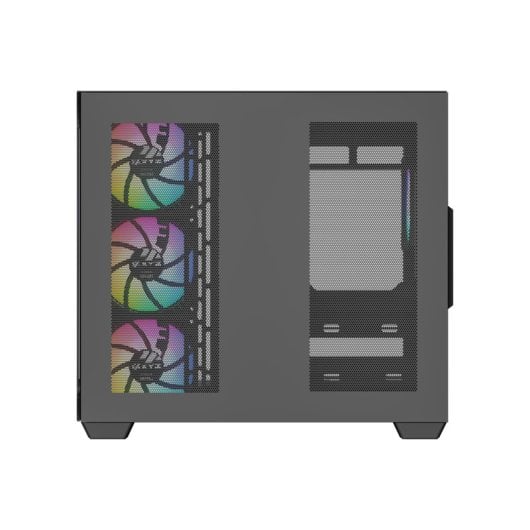 Chasis XYZ TESSERACT X ATX Vidrio Templado 7x120mm ARGB PWM Dual Cámara USB-C Negro/Blanco