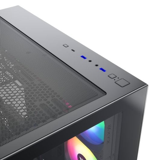 Chasis XYZ TESSERACT X ATX Vidrio Templado 7x120mm ARGB PWM Dual Cámara USB-C Negro/Blanco