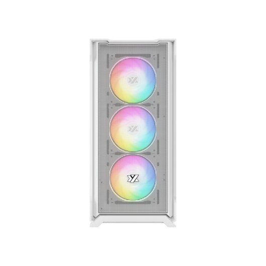 XYZ AIRONE 300 X Tour Mesh 6x120mm ARGB Verre Trempé ATX/USB-C Noir/Blanc