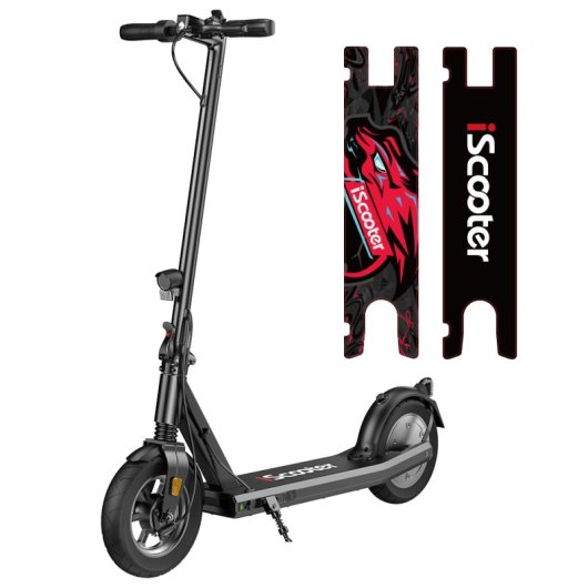 Patinete eléctrico iScooter 25km/h 30km de autonomía 500W batería 36V amortiguación y neumático 10?