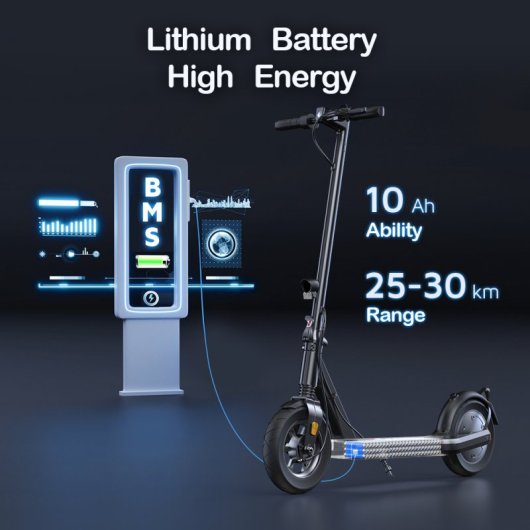 Patinete eléctrico iScooter 25km/h 30km de autonomía 500W batería 36V amortiguación y neumático 10?