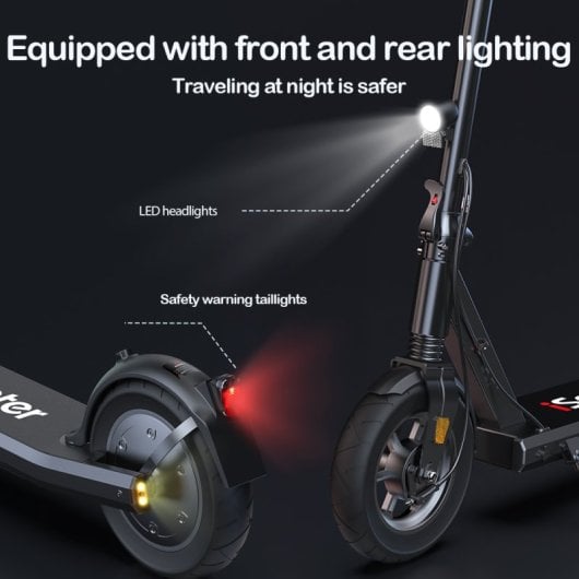 Patinete eléctrico iScooter 25km/h 30km de autonomía 500W batería 36V amortiguación y neumático 10?