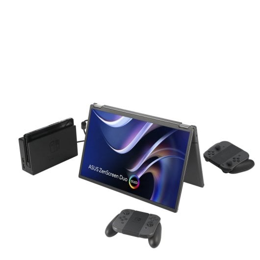 ASUS ZenScreen Duo OLED MQ149CD 14? 1920x1200 OLED 1ms Plata Panel Brillante Dual Screen