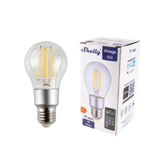Ampoule Shelly Vintage A60 9W E27 800lm Dimmable Blanc Chaud WiFi