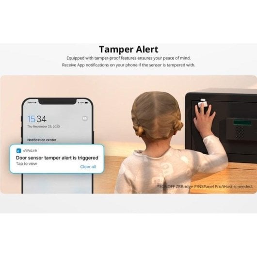 Capteur de Portes et Fenêtres Sonoff SNZB-04P ZigBee Antisabotage
