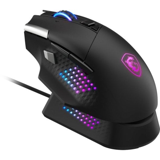 MSI Versa Pro Kabellose RGB-Maus 26.000 DPI + Dock Pro-Ladestation