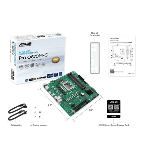 ASUS PRO Q870M-C-CSM Motherboard Micro-ATX Q870 LGA1851 DDR5 2x M.2 HDMI DP