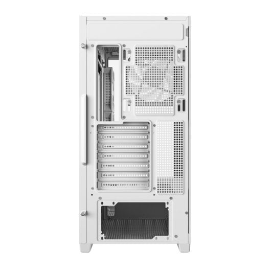 Boîtier tour DeepCool CG580 4F ATX RGB blanc avec 4 ventilateurs PWM-ARGB et verre trempé