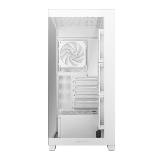 Boîtier tour DeepCool CG580 4F ATX RGB blanc avec 4 ventilateurs PWM-ARGB et verre trempé