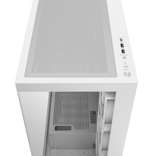 Boîtier tour DeepCool CG580 4F ATX RGB blanc avec 4 ventilateurs PWM-ARGB et verre trempé