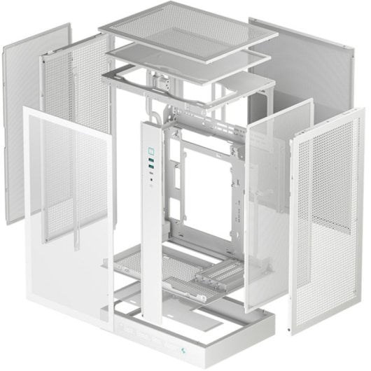 DeepCool CH270 Digital Mini Tower Micro-ATX PC-Gehäuse aus gehärtetem Glas, Weiß