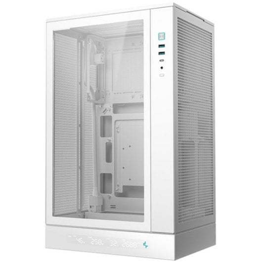 DeepCool CH270 Digital Mini Tower Micro-ATX PC-Gehäuse aus gehärtetem Glas, Weiß