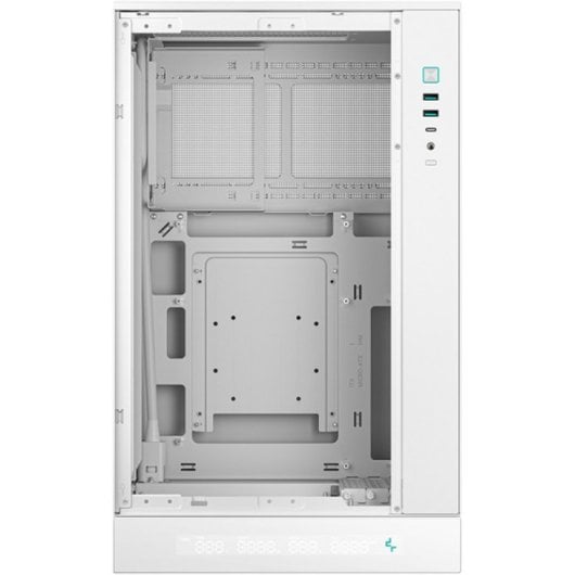 DeepCool CH270 Digital Mini Tower Micro-ATX PC-Gehäuse aus gehärtetem Glas, Weiß