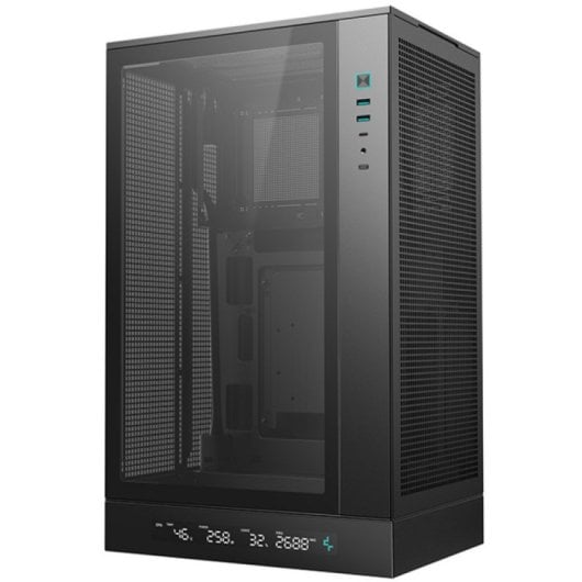 Caja DeepCool CH270 DIGITAL Micro-ATX Cristal Templado USB-C Malla Negra