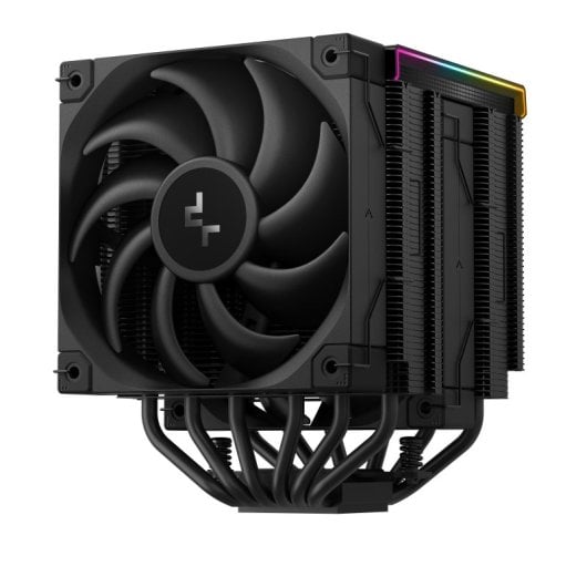 DeepCool AK620 Digital Pro Schwarzer CPU-Kühler mit 6 ARGB-Heatpipes und digitalem Anzeigesensor