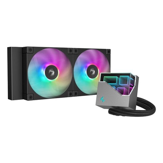 Refrigerador líquido DeepCool LT240 ARGB 240mm, 2x120mm, RGB, sockets Intel/AMD