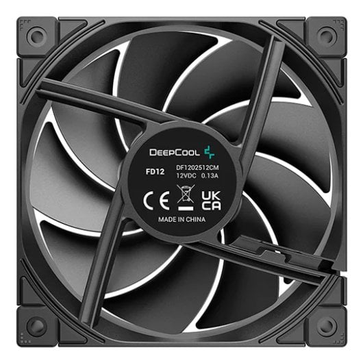 DeepCool FD12 Ventoinha 120mm PWM 27,6dB 400-2050RPM de Alto Desempenho Preta