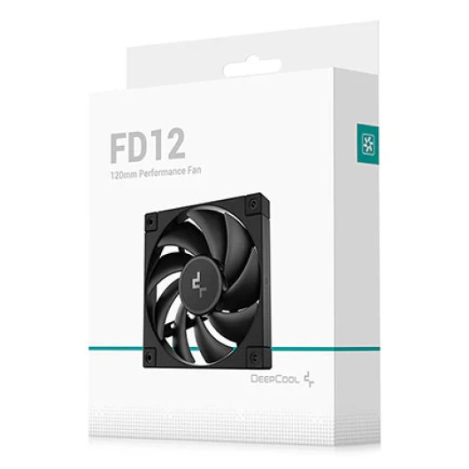 DeepCool FD12 Ventoinha 120mm PWM 27,6dB 400-2050RPM de Alto Desempenho Preta
