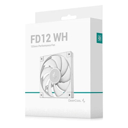 Ventilador DeepCool FD12-WH 120mm 2050rpm PWM Blanco Antivibración Alto Flujo Aire