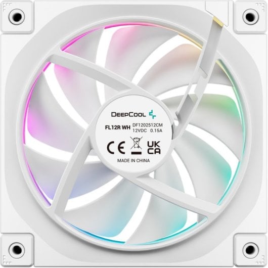 Ventilador DeepCool FL12R 120mm PWM ARGB Gen2 Blanco 2150rpm 33,9dB 55CFM